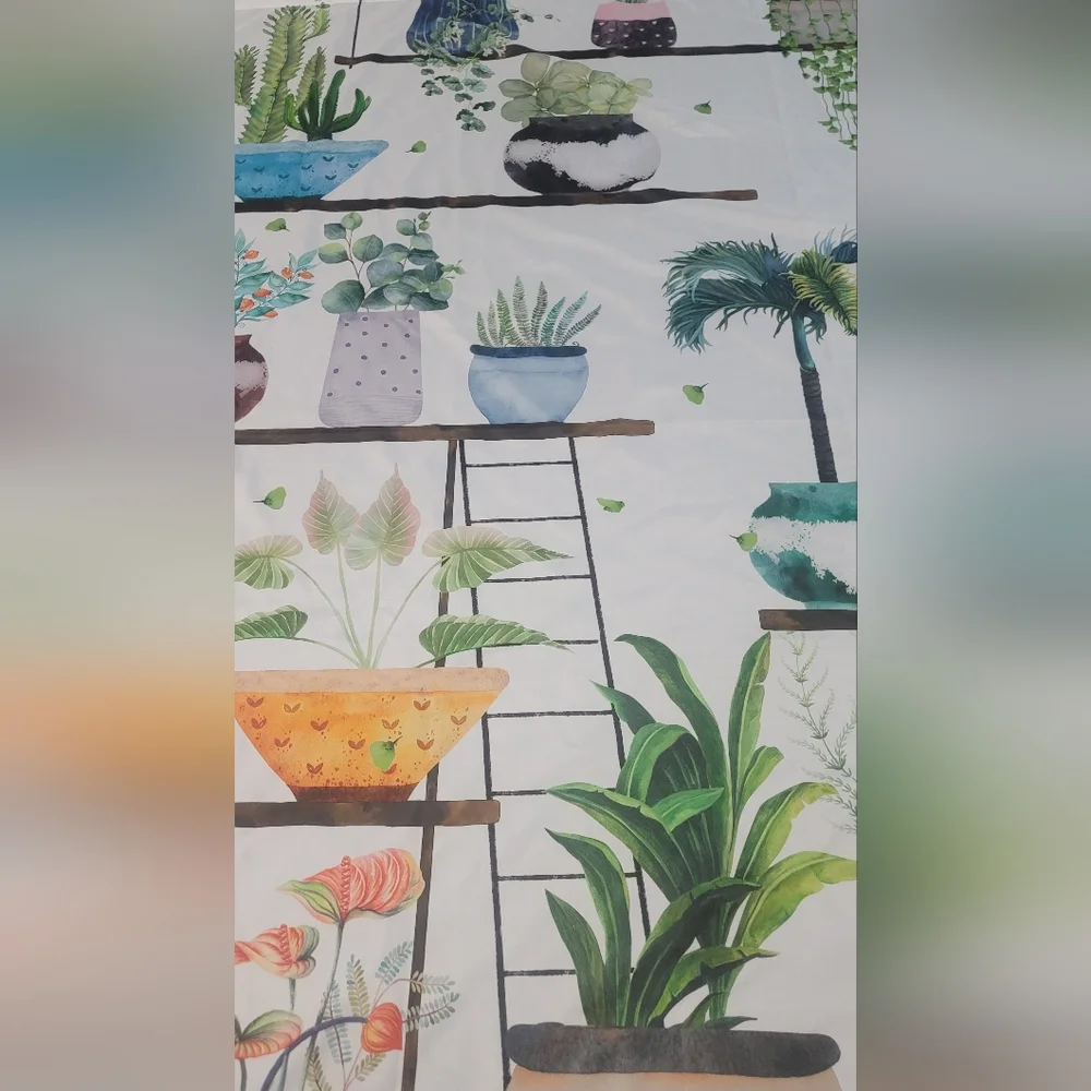 Colorful Plant Print Tapestry